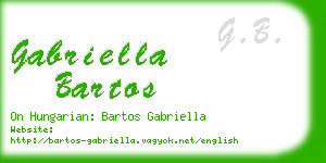 gabriella bartos business card